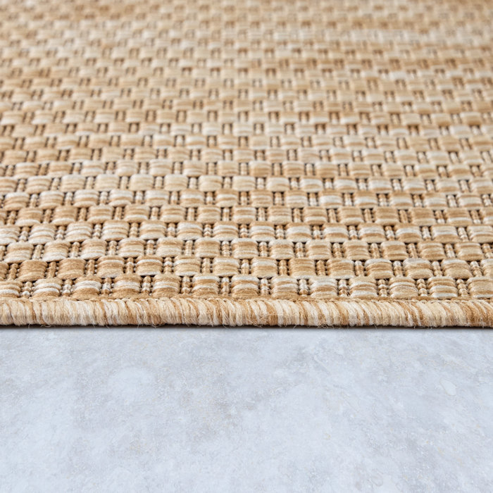 Three Posts Freeburg Balcony Terrace Kitchen Mottled Flatweave Brown Rug & Reviews Wayfair.co.uk